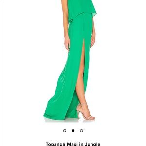 Amanda Uprichard Green Gown with a slit